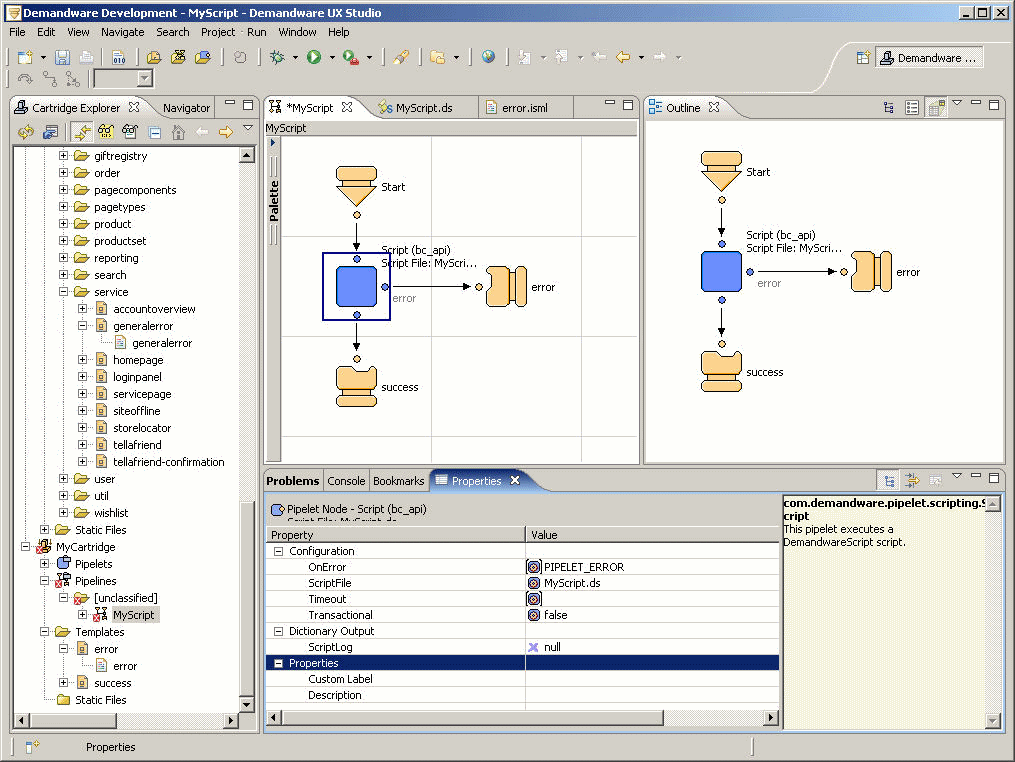 Pipeline Scripting Quick Start Example | Infocenter | SFCC Learning