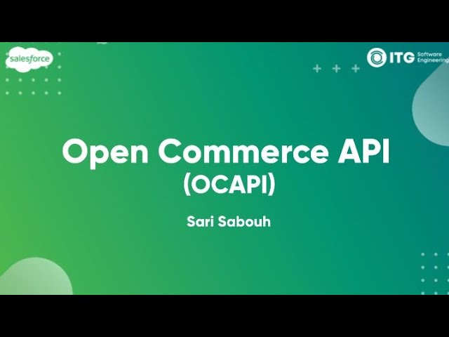 Salesforce B2C Commerce Cloud - Open Commerce API